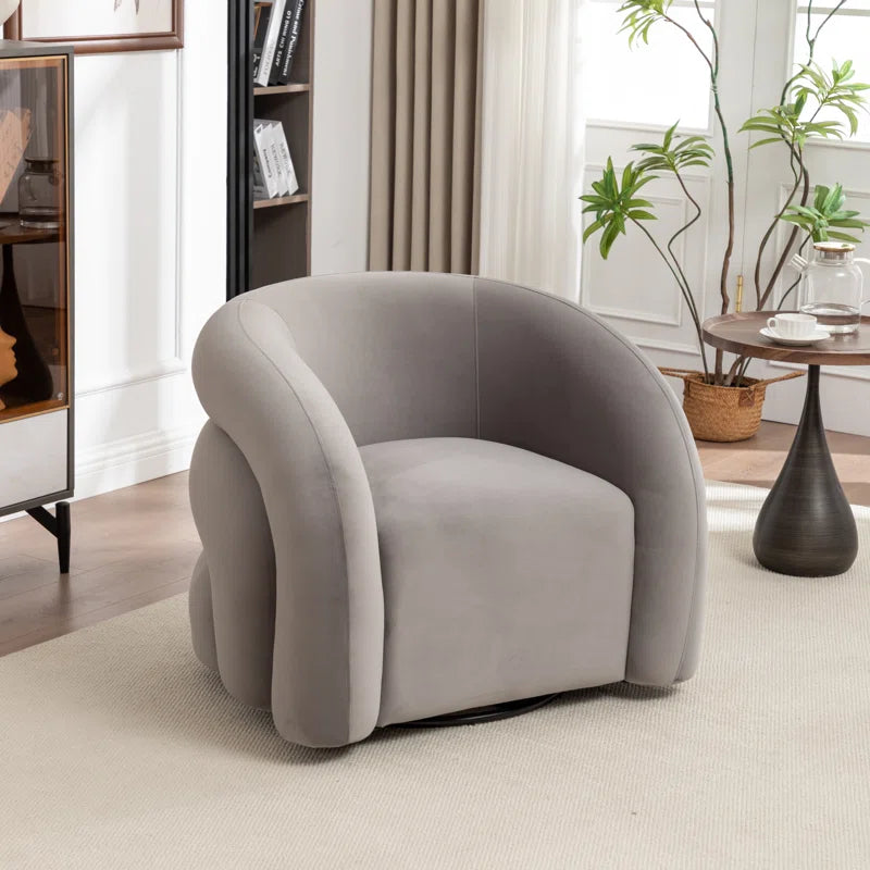 Coyle Upholstered Swivel Barrel Chair