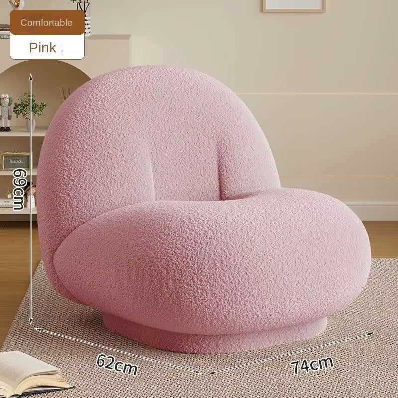 Lamb Cashmere Fat Man Couch Couch Sofa Bed Simple Cloud Single Sofa Snow Pear Big White Chair Living Room Sofas Couch Furniture