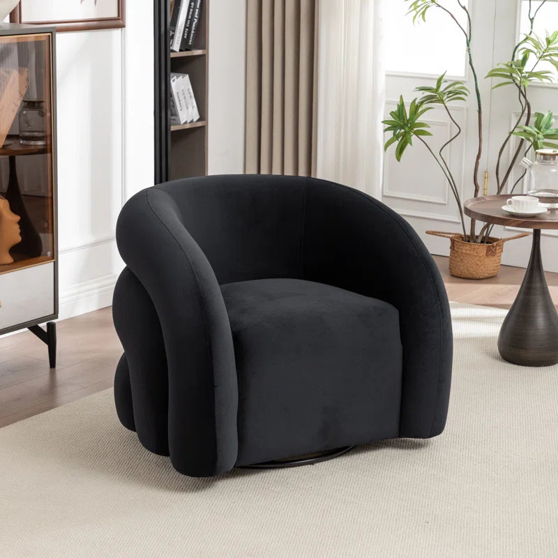Coyle Upholstered Swivel Barrel Chair