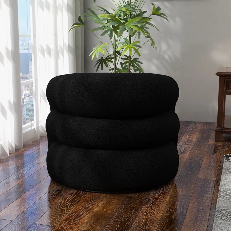 Coyle Upholstered Swivel Barrel Chair